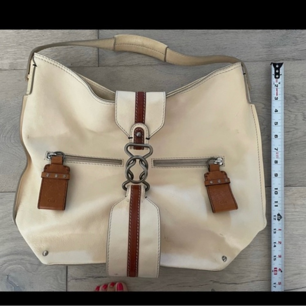 Chloe Cream and Brown Bag